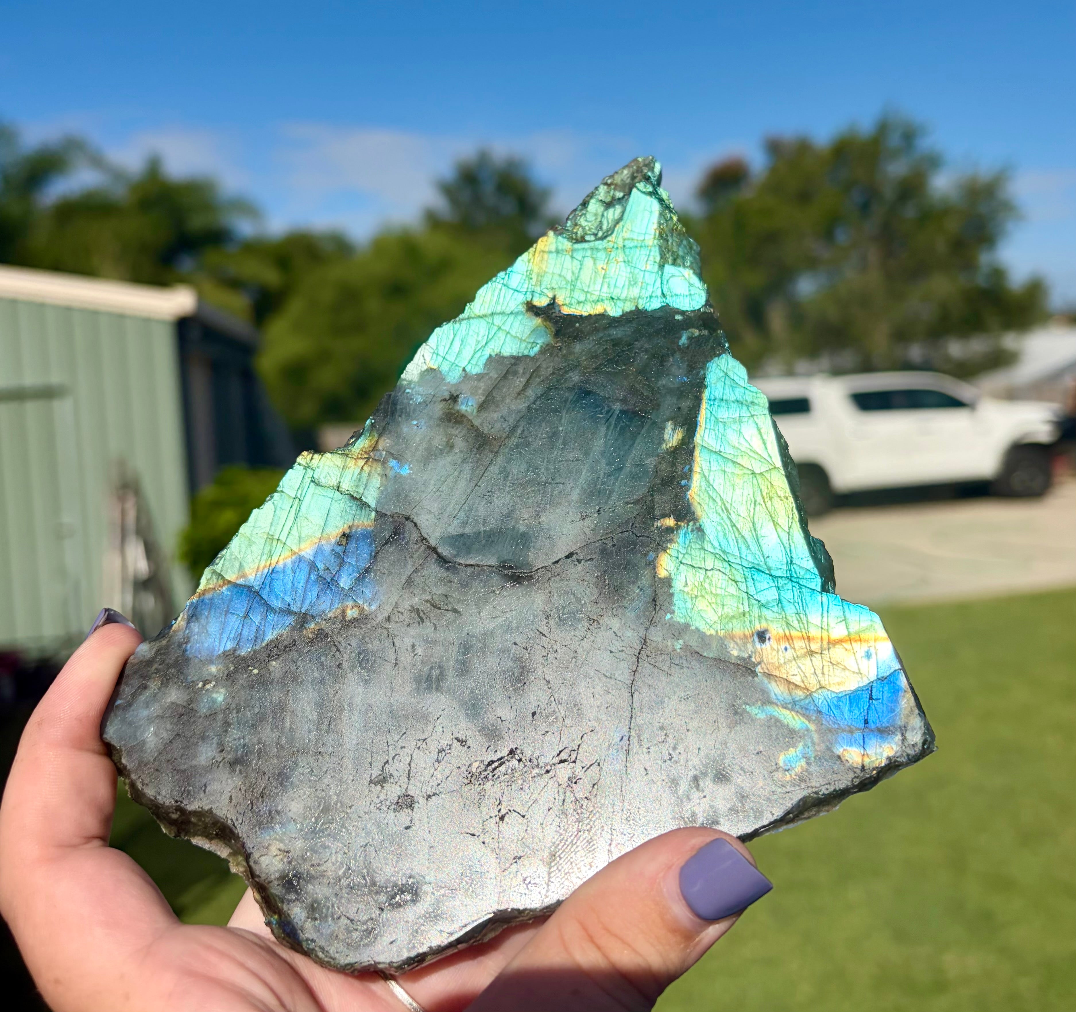 Labradorite slab