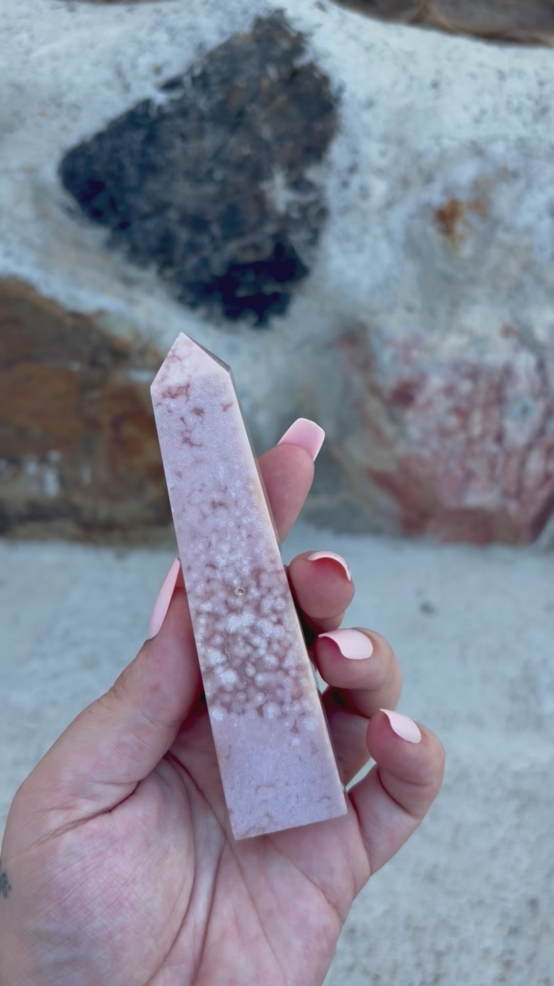 Pink amethyst tower