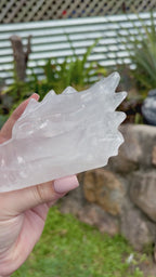 Clear quartz dragon head