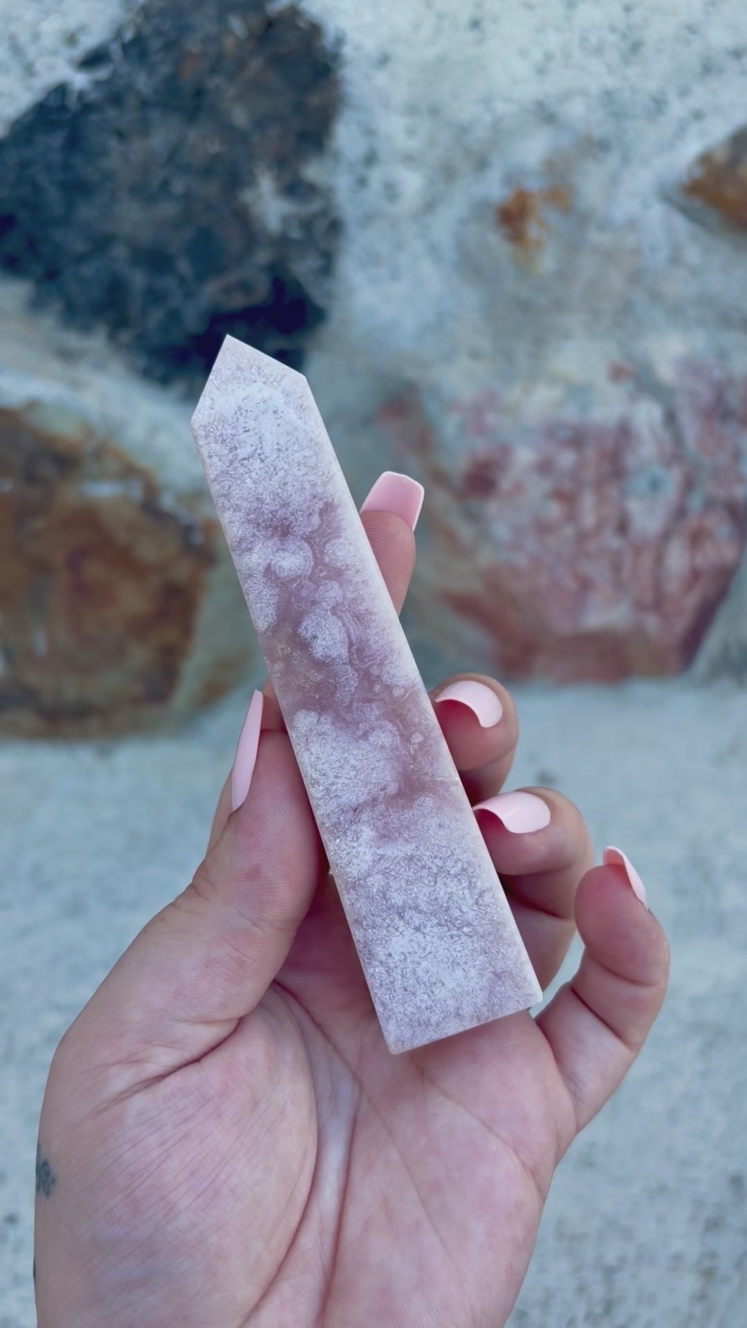 Pink amethyst tower