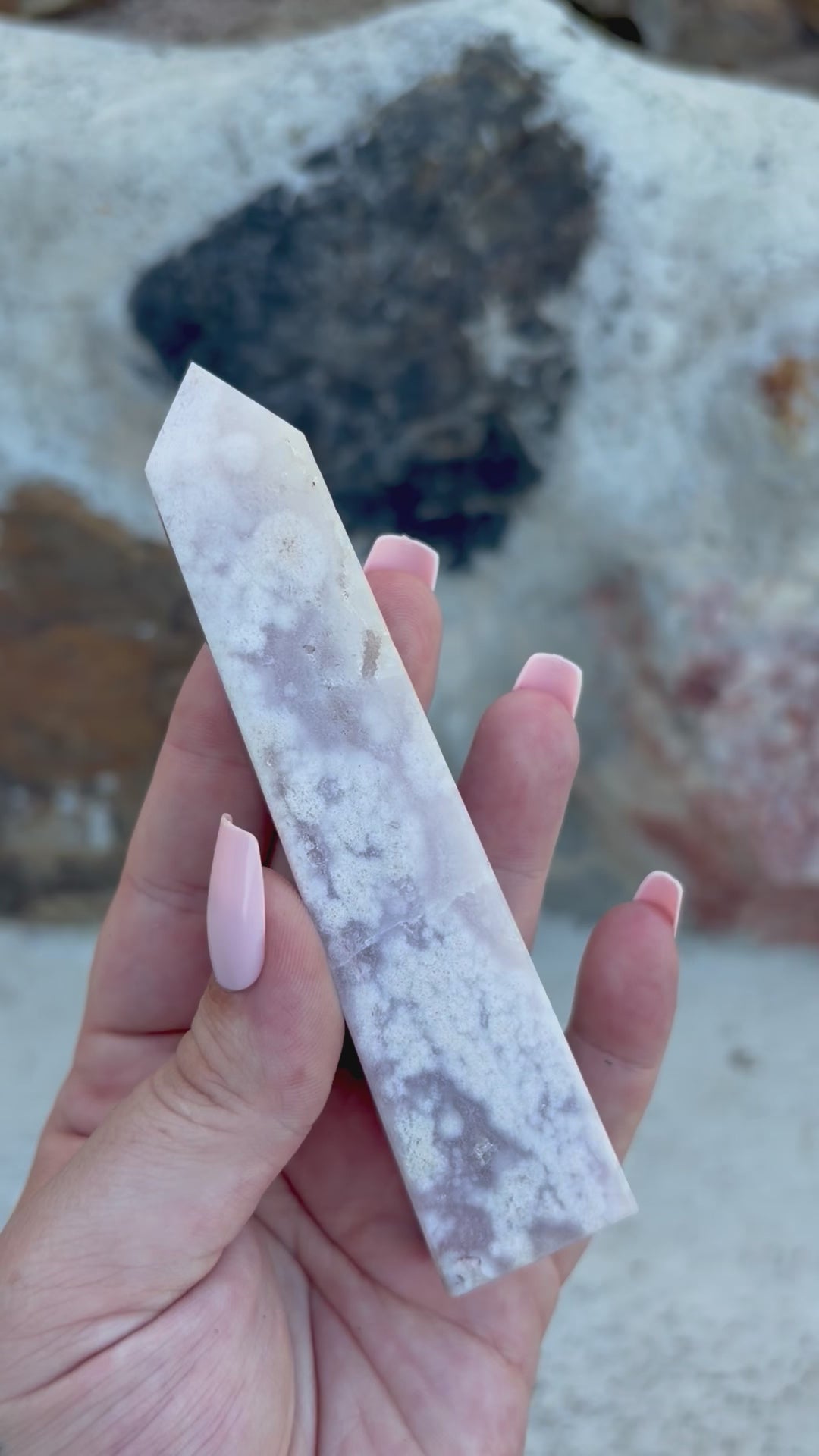 Pink amethyst tower B