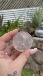 Clear quartz sphere