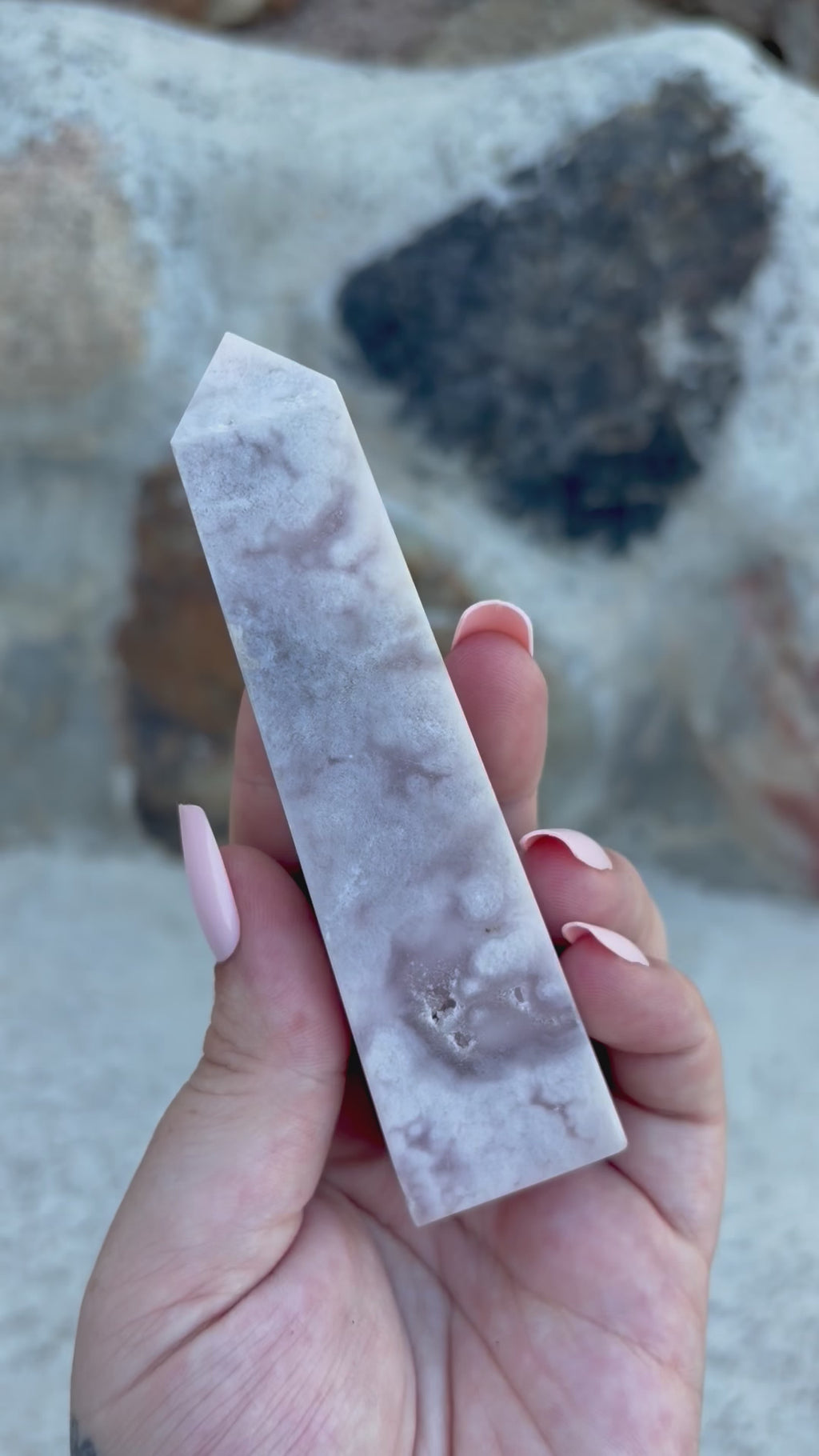 Pink amethyst tower A