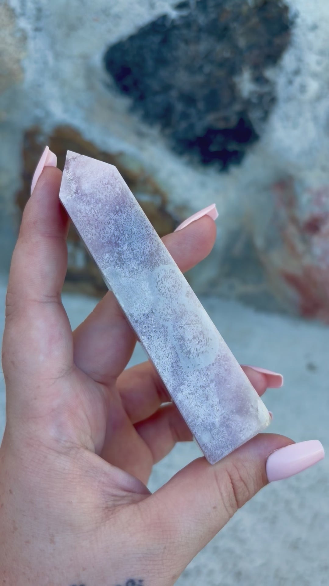 Pink amethyst tower