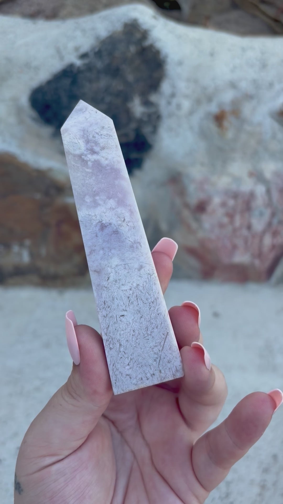 Pink amethyst tower